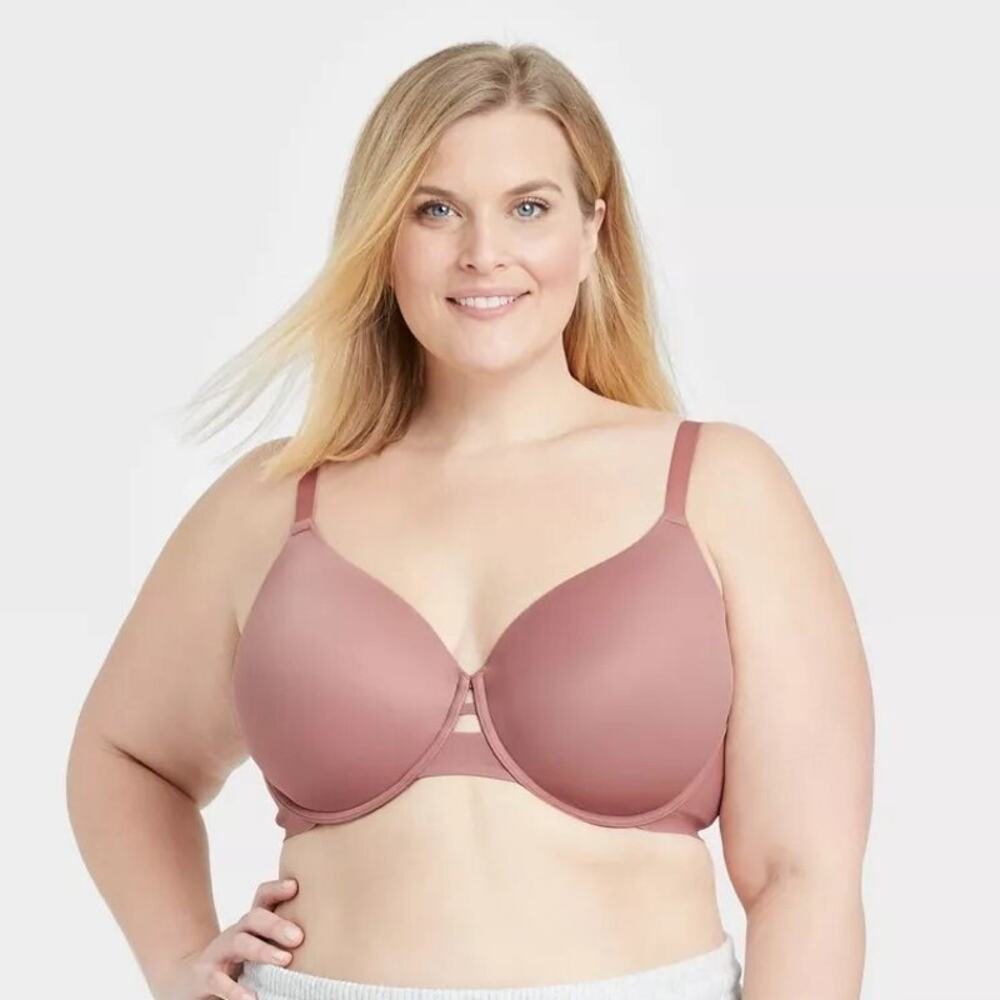 Auden NWT Size 42DDD Purple Smooth Lightly Lined Comfort Wire Full Coverage Bra